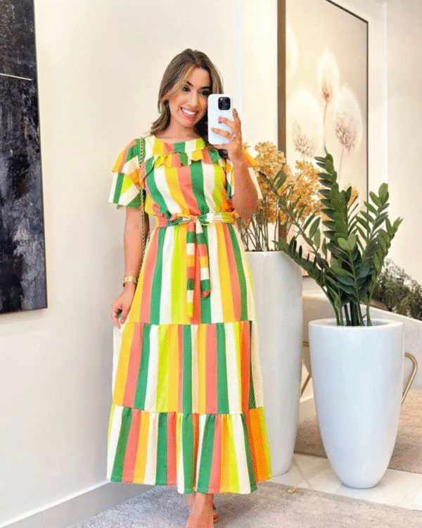 Vestido com listras - Imagem 4