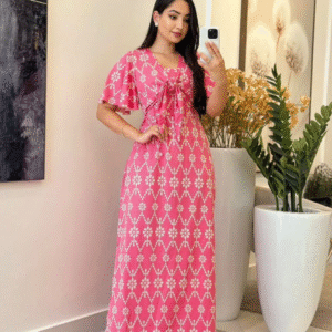 Vestido rosa delicado