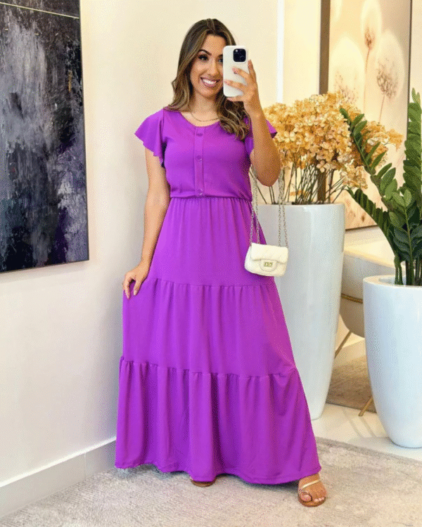 Vestido longo roxo