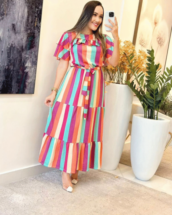 Vestido com listras - Imagem 3