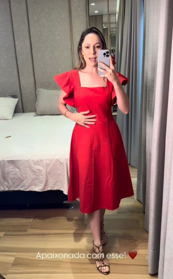 Vestido Bella Vermelho Intenso